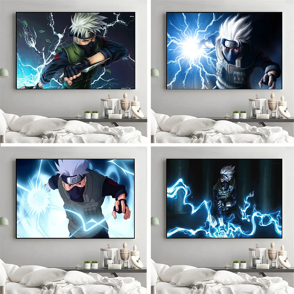 

Japanese Anime Character Kakashi Poster Naruto Canvas Painting Print Wall Art Prints Home Bedroom Wall Pictures Decor Gift