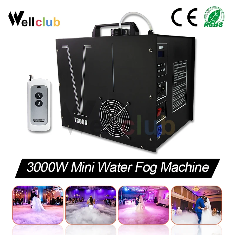 3000 Вт мини машина для тумана на водной основе DMX и пульт дистанционного