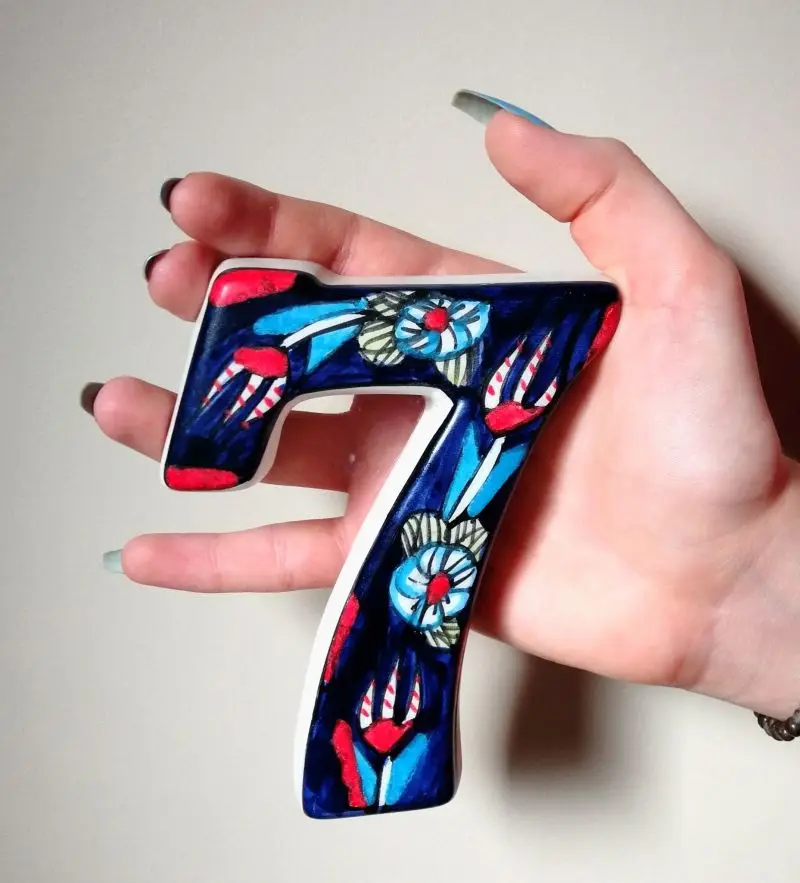 Турецкие керамические дверные цифры ручной работы адресные от 0 до 9 букв для