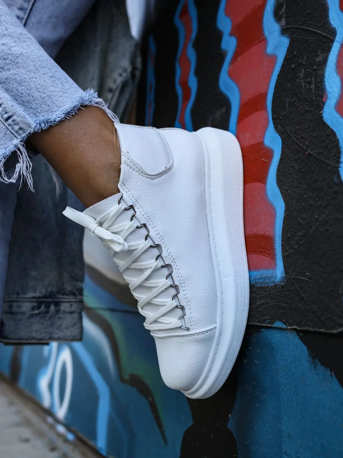 Chekich Women Shoes Black Color Lace-Up White Outsole Eco-Friendly Vegan Artificial Leather Girl Fashion Odorless Classic CH258