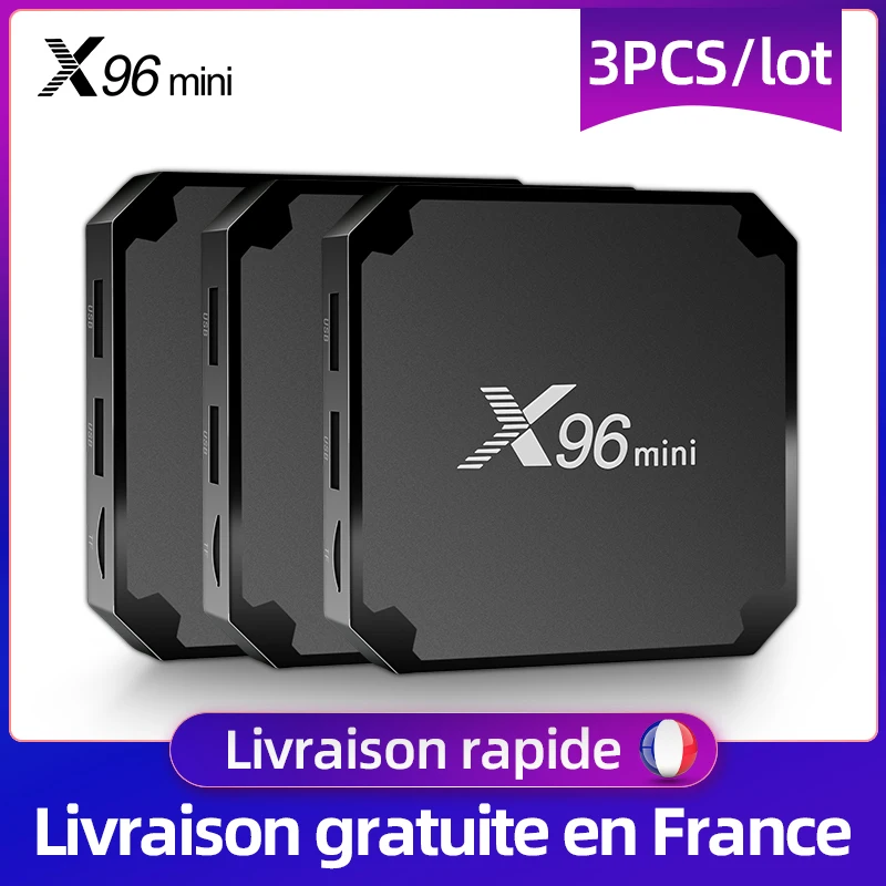 ТВ-приставка X96 Mini Smart TV Box 3 шт./лот Android 9 0 Amlogic S905W 2 4G Wi-Fi 4K медиаплеер 1 ГБ 8 16 X96MINI |