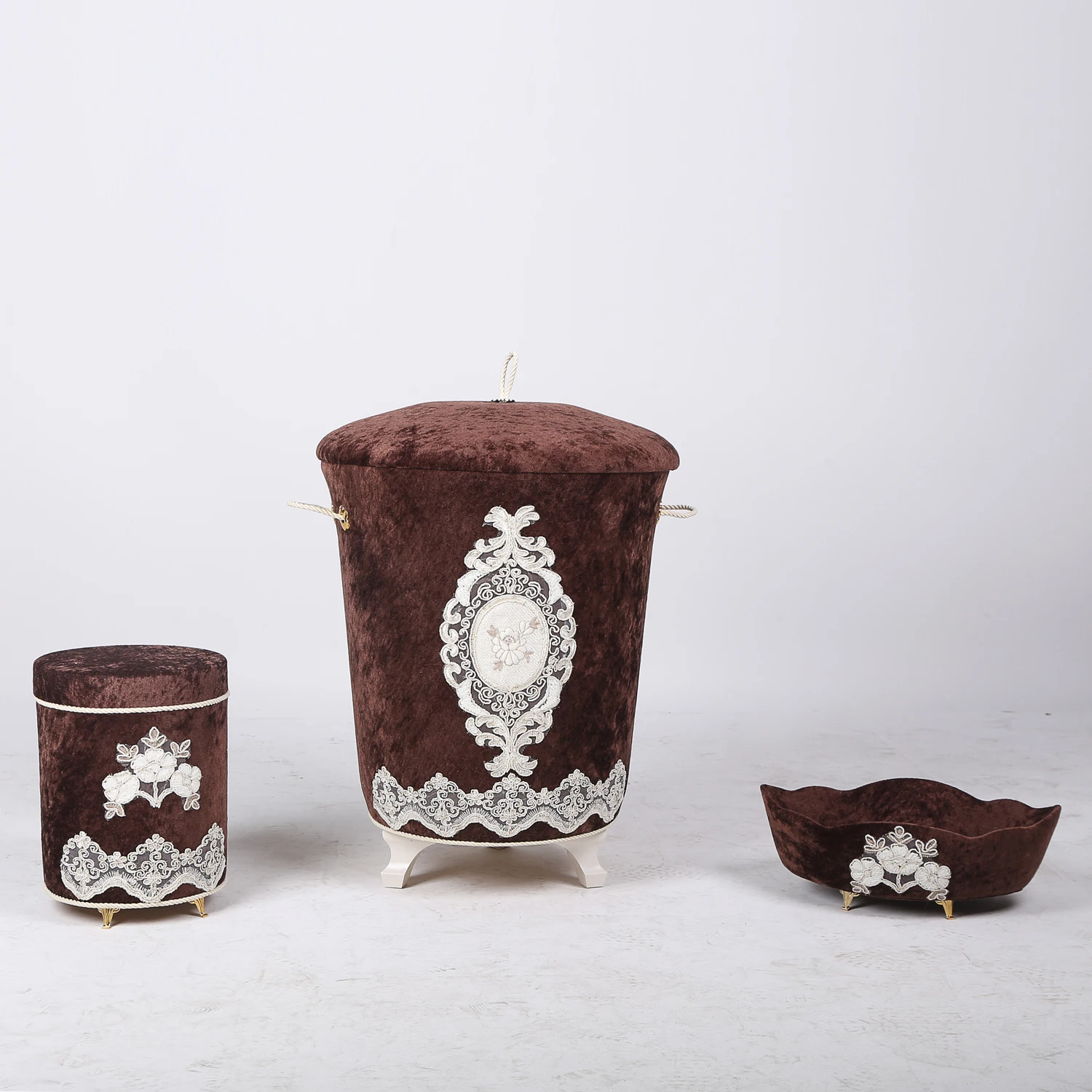 Offerte Bonny Home Esclusivo Marrone 6 Pezzi Set Di Cestini Per Biancheria E Set Di Tappetini Da Bagno Organizzatore Deposito Di Vestiti Sporchi E Tappeti Da Bagno