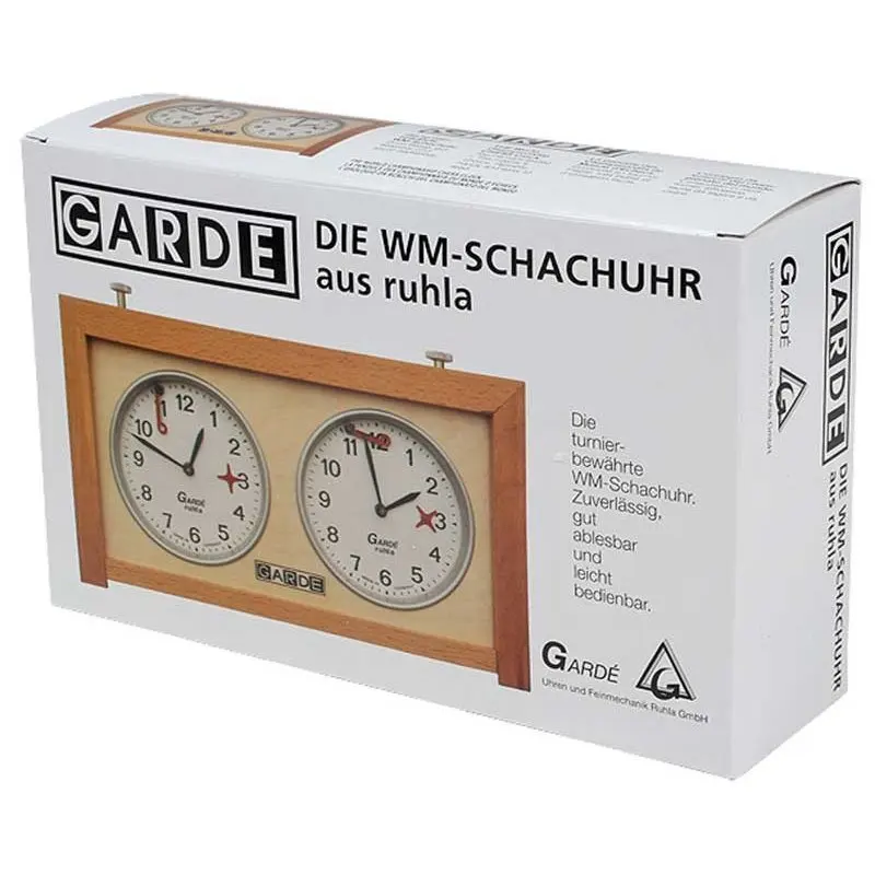 Деревянные шахматные часы аналог Гард. Смотрите профессиональные шахматы.