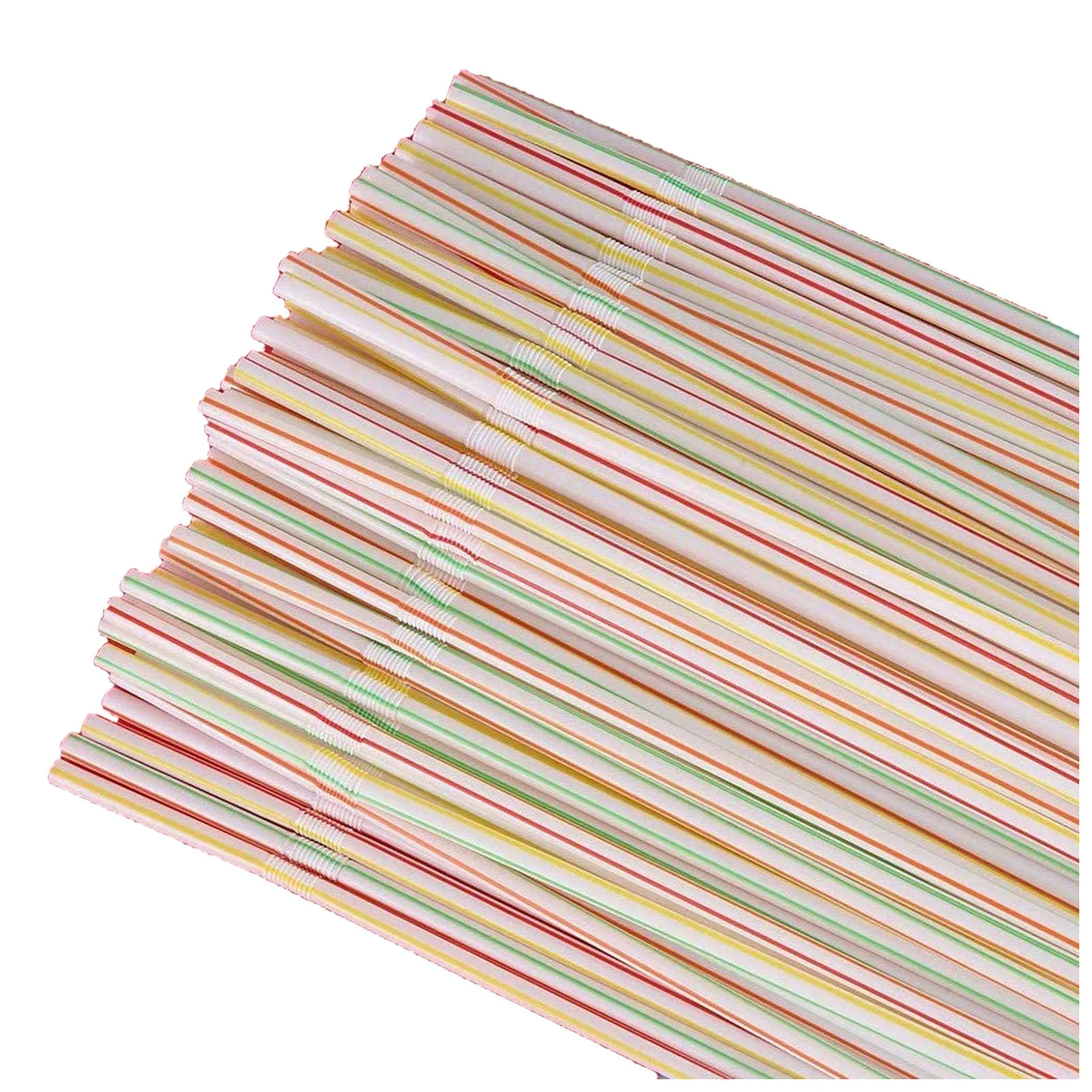 

600pcs Disposable Plastic Colorful Straws Flexible Straws For Banquet Bar Drinks Red,Blue,Green,Yellow Home & Kitchen