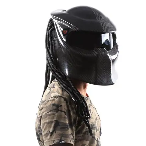 

2019 Hot Sale Custom S/M/L/XL/XXL Carbon Fiber DOT Certification Red Full Face Motorcycle Predator Helmets