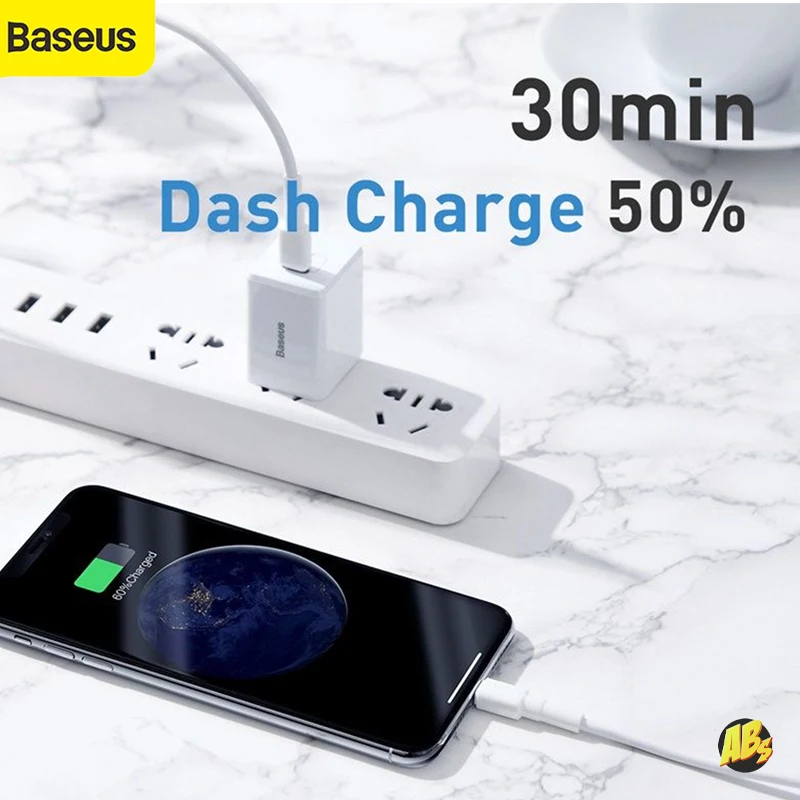 Type C кабель Baseus для зарядки iPhone 13 12 11 Pro Max Xs X 8 Plus XR быстрая зарядка 18W шнур провод iOS