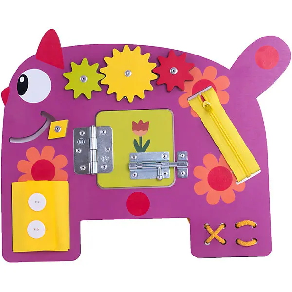 Бизиборд Деревяшки &quotКошечка Мяу&quot|Развивающие коврики| |