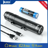 wuben c3 led flashlight usb c rechargeable torch 1200 lumens ip68 waterproof lantern light with 2600 mah 18650 battery