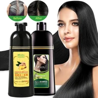 2pcs organic fast hair dye only 5 minutes ginger plant essence black hair dye shampoo for cover gray white hair