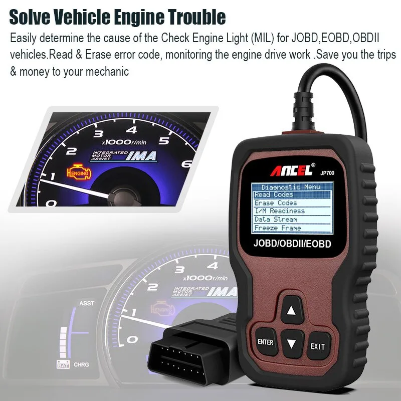 Диагностический сканер Ancel JP700 OBD2 устройство для чтения кодов OBD 2|Диагностические
