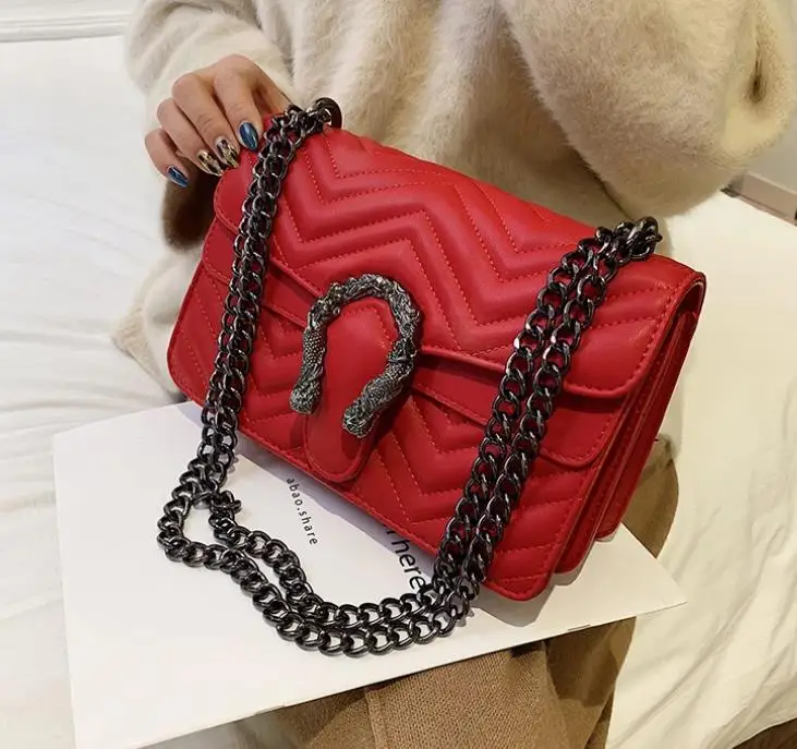 Роскошные сумочки женская сумка из искусственной кожи с цепочками