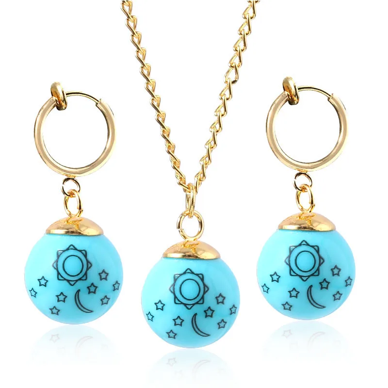 Ожерелье Семь смертных грехов женское для косплея Элизабет луна голубое солнце