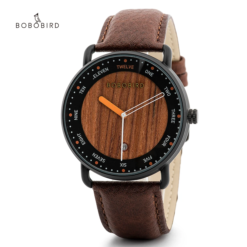 BOBO BIRD Men's Watches Quartz Wrist Man Watch For Men 2021 New Design WristWatch Wooden Male Watch Wood relojes Custom Gift handmade bobo bird wooden watches man women runic circle watch with golden helm of awe or vegvisir quartz wristwatch male