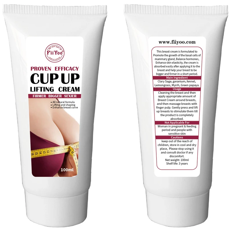 

FiiYoo Herbal Breast Enhancement Cream to enhance breast elasticity (2 tubes）