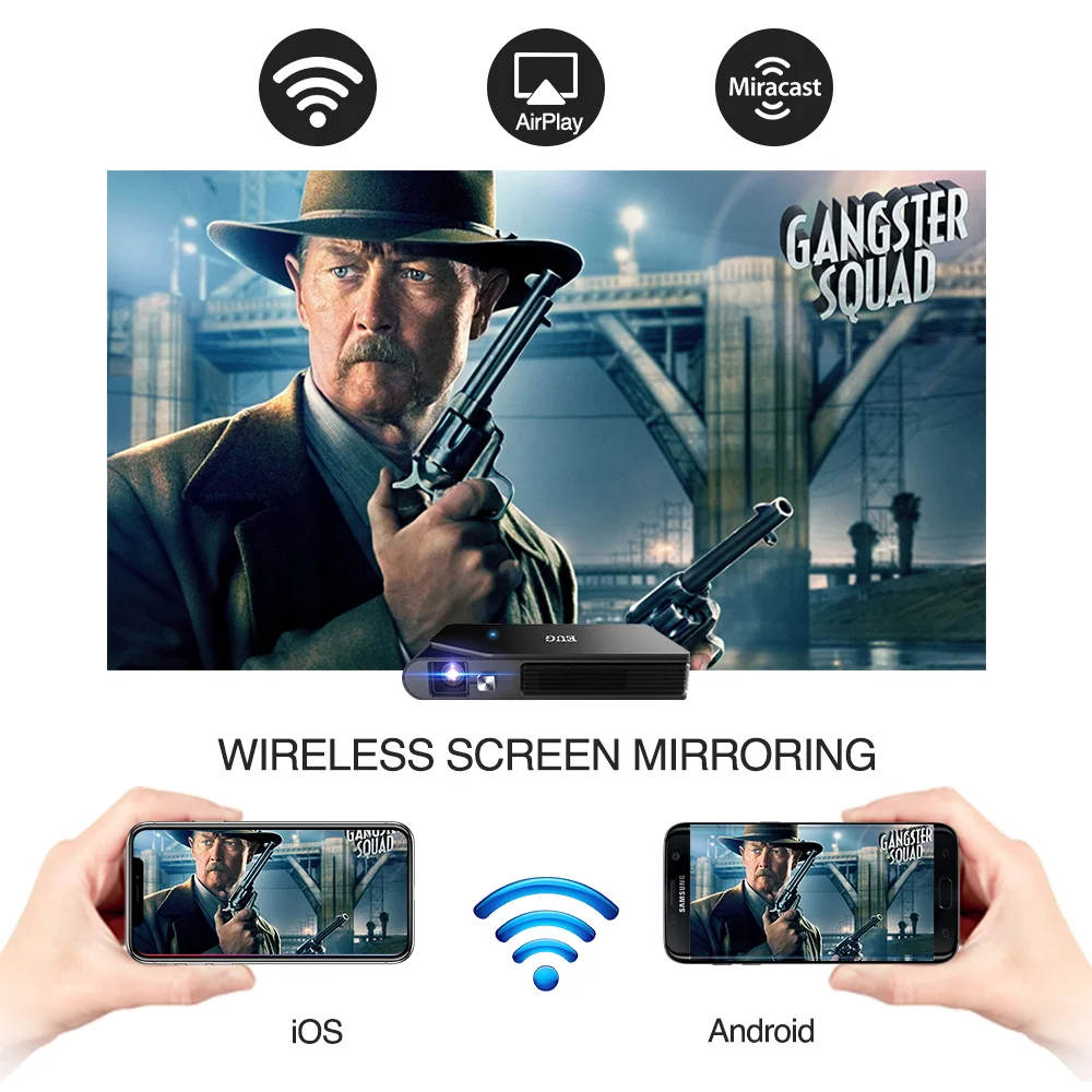 Портативный мини проектор домашний кинотеатр D5W Бесплатная доставка Поддержка 3D