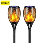 Ффонарь на солнечной батарее с эффектом огня, садовый светильник для ландшафта, газона, декоративсветильник льник для дорожек, уличное освещение, 4 шт.