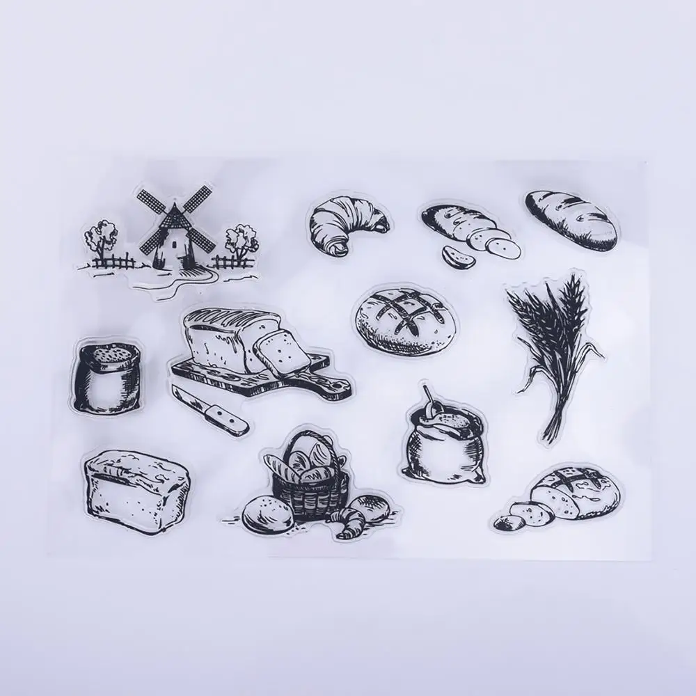 Breakfast bread material supplies clear transparent silicone seal for handmade DIY decoration scrapbook album card design | Дом и сад