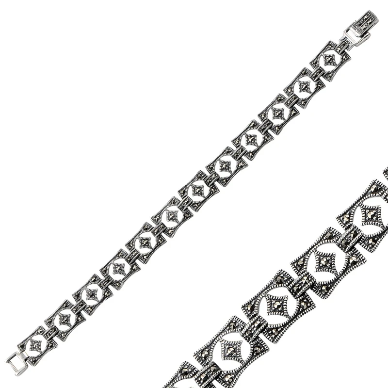 

Silver 925 Sterling Marcasite Sterling Bracelet