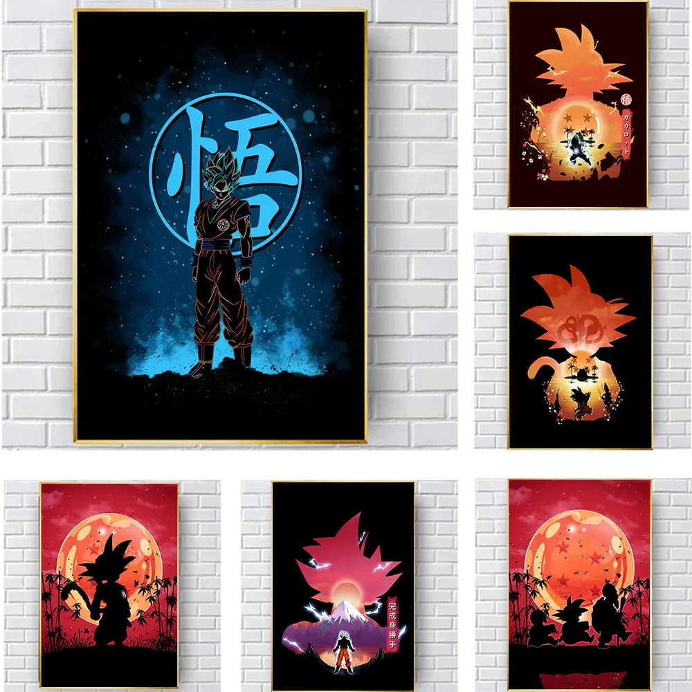 

Dragon Ball Japanese Classic Anime Canvas Painting Goku Posters and Prints Wall Art Pictures Boys Room Home Decoration Cuadros