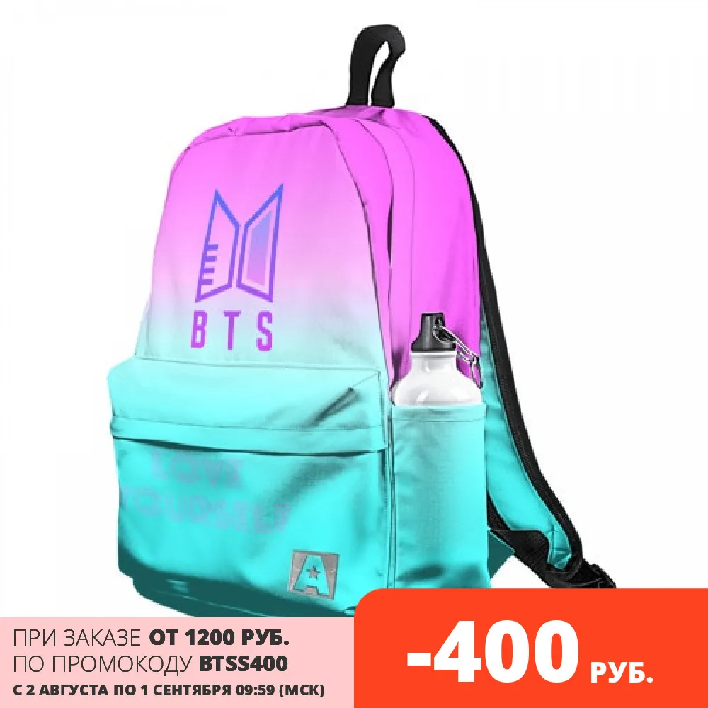 Рюкзак 3D с принтом BTS 2 для мальчиков и девочек работы в школе путешествий