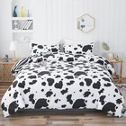 Комплект постельного белья из коровьего точечного пододеяльника в полоску Зебра двухстороннее дизайнерское постельное белье 230x260 размер King с наволочкой (без простыни)