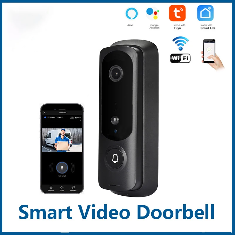 Tuya Smart Draadloze Deurbel 1080P Netwerk Video Intercom Mobiele Telefoon Remote Wifi Deurbel