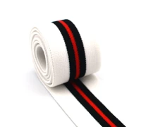 1 12 soft elastic webbing masokan solid redblackwhite for clothing bag furniture decoration waistband sewing