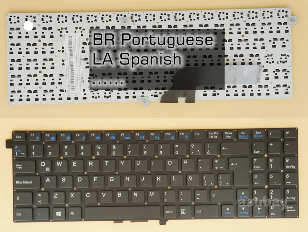 

BR Portuguese LA Spanish Keyboard For Clevo W550 W550AU W555AUQ W550EL W555EL W550EU W550EU1 W555EU1 W550SU W550SU1 W555SU1