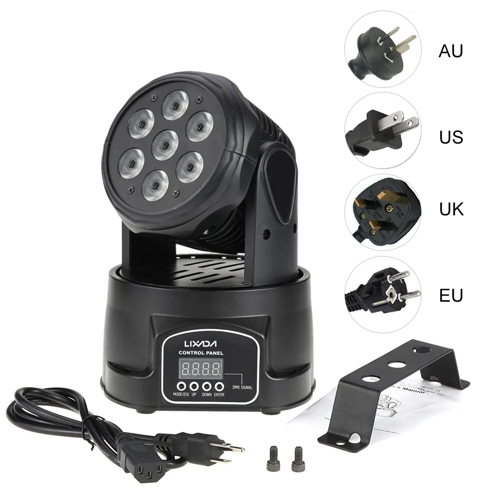 

Party Disco Show 70W AC100-240V DMX-512 Disco Lamp Moving Head Light 4 In 1 RGBW LED Stage Light Lighting Strobe 9/14 Channels