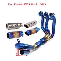 escape motorcycle exhaust front link pipe and 51mm muffler stainless steel exhaust system for yamaha mt09 until 2019