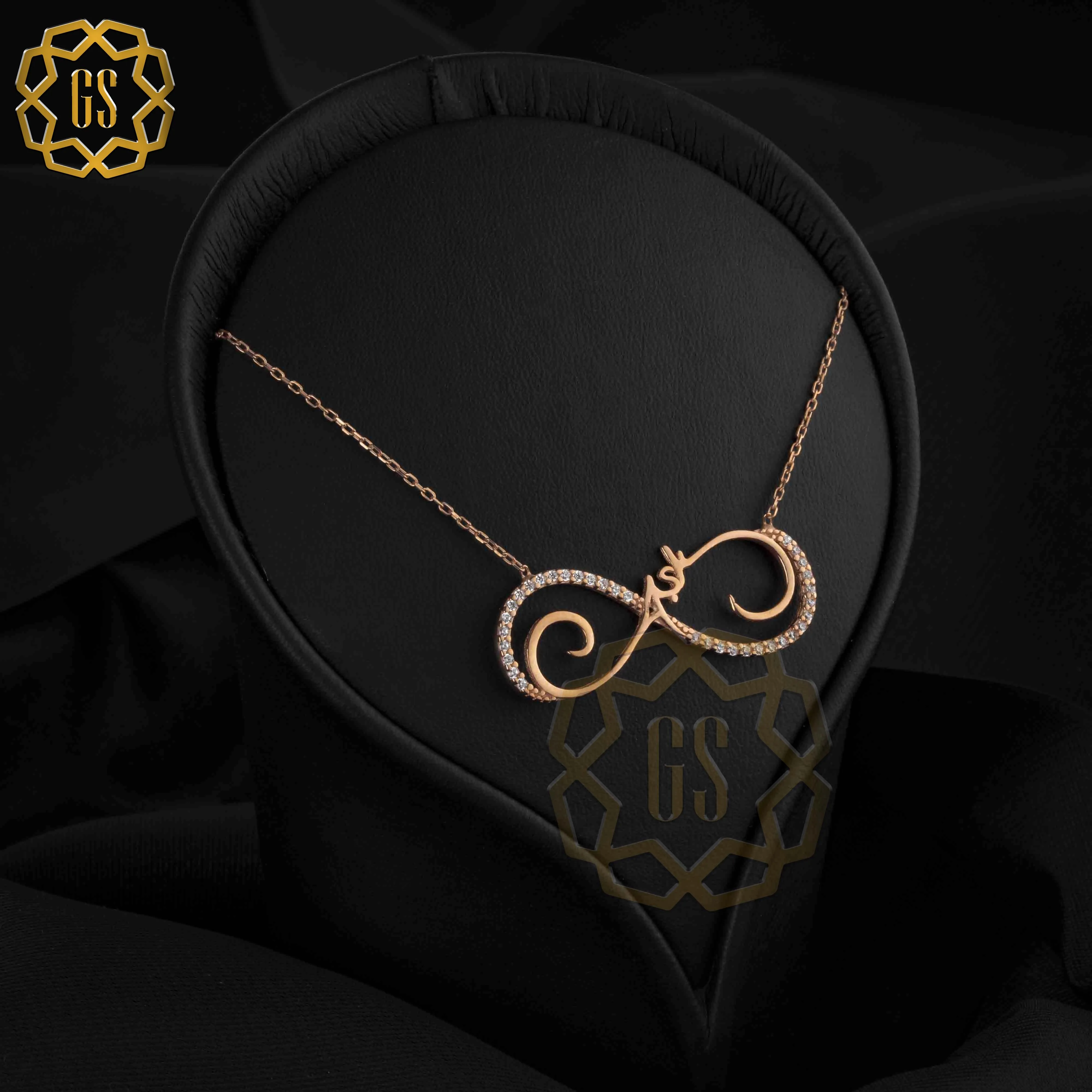 

925 sterling silver women's necklace inlaid with zircon stone