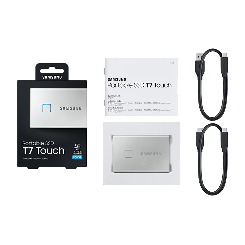 Портативный SSD Samsung USB 3.2 T7 Touch 500ГБ (MU-PC500S/WW) | Компьютеры и офис