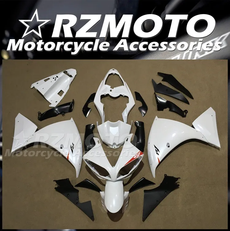 

New ABS Motorcycle Bike Whole Fairings Kit Fit for YAMAHA YZF - R1 2009 2010 2011 09 10 11 Bodywork set Custom White