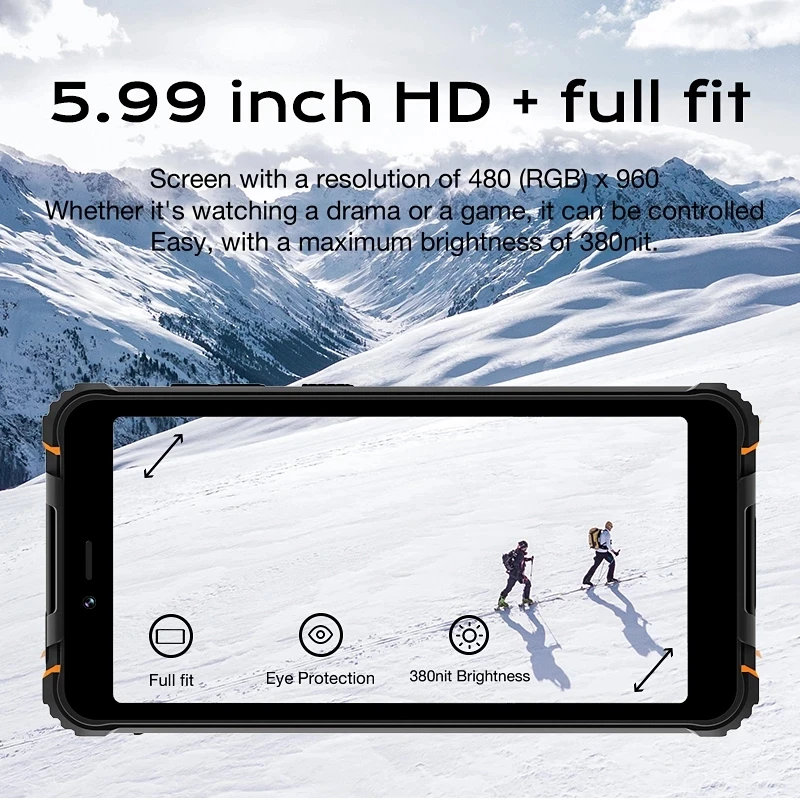 Hotwav T5 Pro 4G Rugged Smartphone Android 12 6.0 inch Screen 4GB 32GB 7500mAh Massive Battery 13MP Main Camera Cellphone