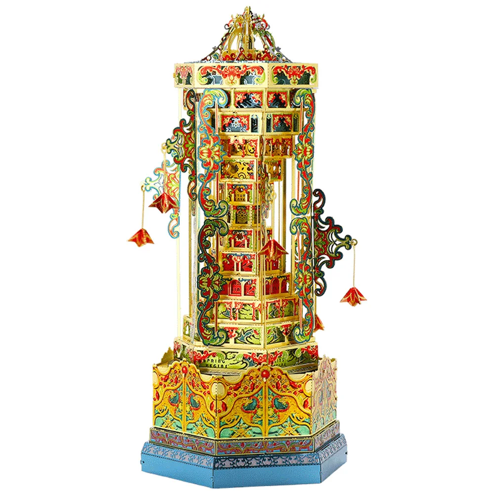 MU Вавилонская башня музыкальная шкатулка 3D металлический Наборы &quotсделай сам&quot