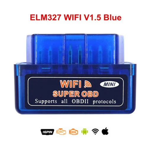 WIFI V1.5 Blue Лучшая цена USB ELM327 V1.5 OBD2 сканер кода ELM327 USB V1.5 Диагностический кабель ELM 327 Поддержка OBD2 протоколы для Windows 7 8 XP - Цвет: WIFI V1.5 Blue