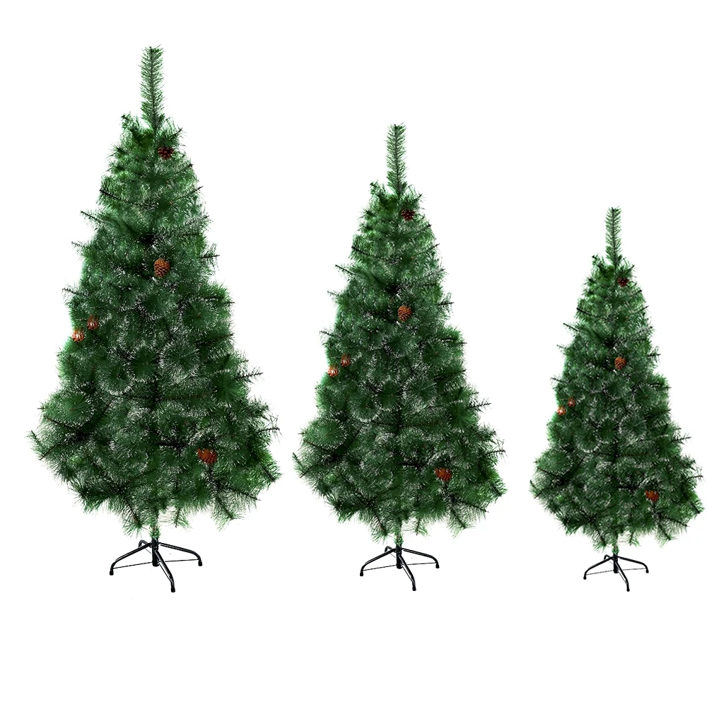 Елка искусственная Сосна пушистая с инеем и шишками сборная. Разные размеры | Дом