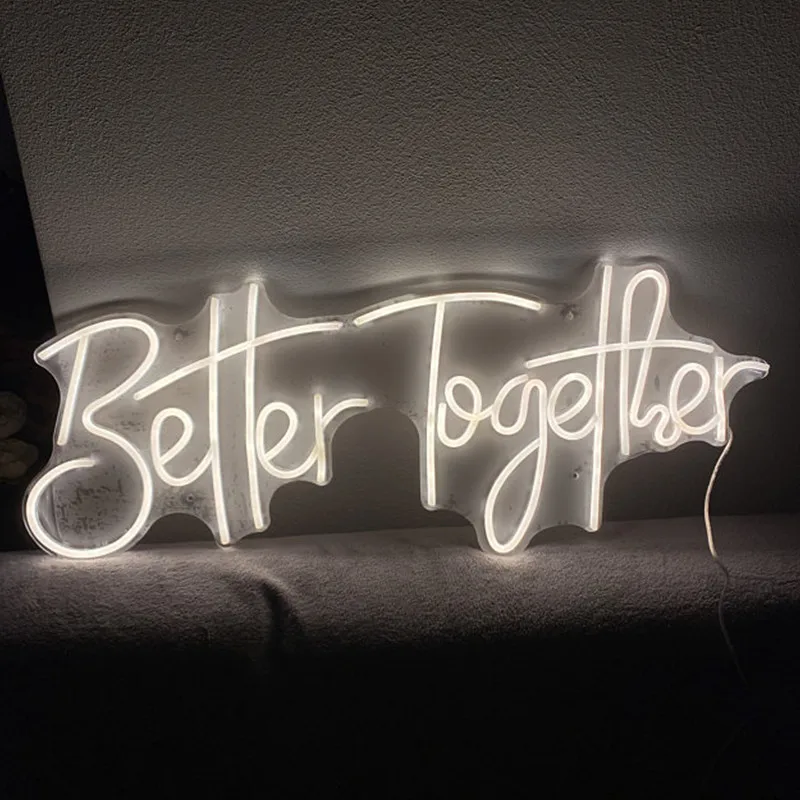 Custom Neon Sign Better Together Neon Sign Wedding Neon Sign Custom Party LED Neon Light Home Room Wall Decor