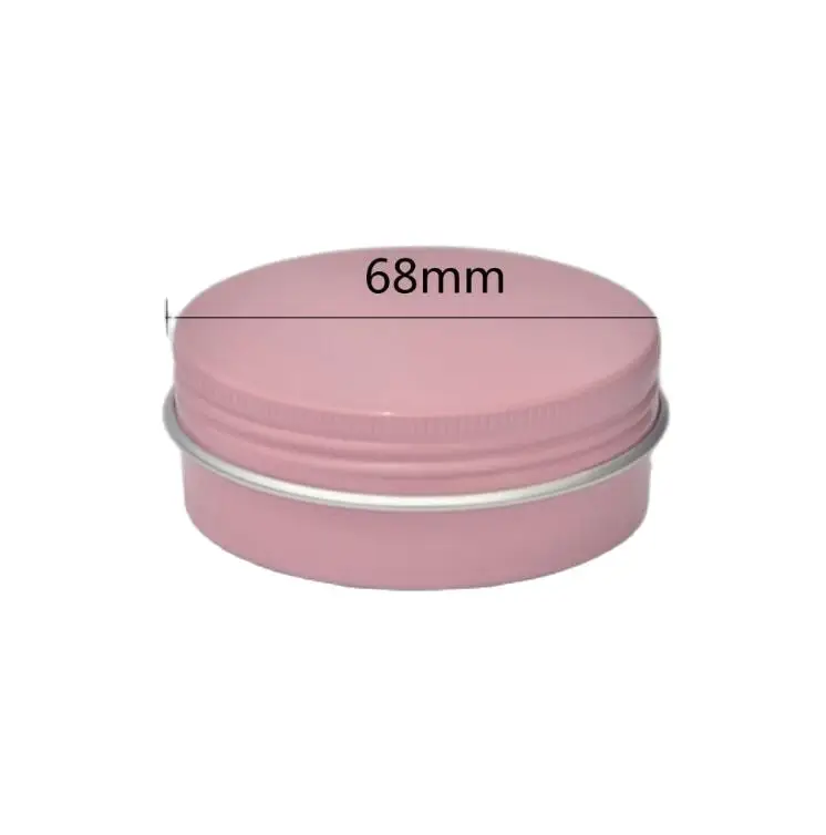 Контейнер для средств по уходу за кожей, косметики, масок, восков и чая из алюминия розового цвета объемом 60 грамм.