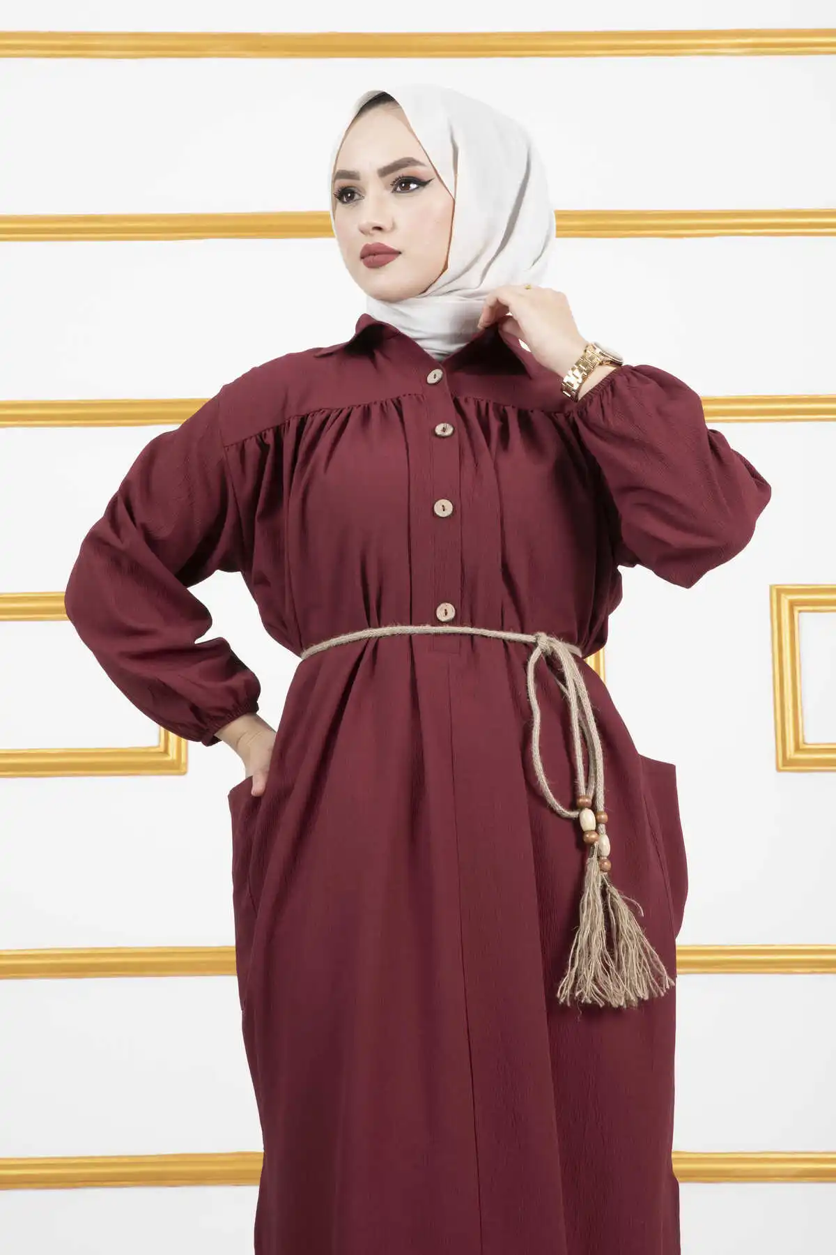 Свободная хиджаб с пуговицами, туника, индейка, мусульманское модное платье, мусульманская одежда, женская одежда Дубай, 2022