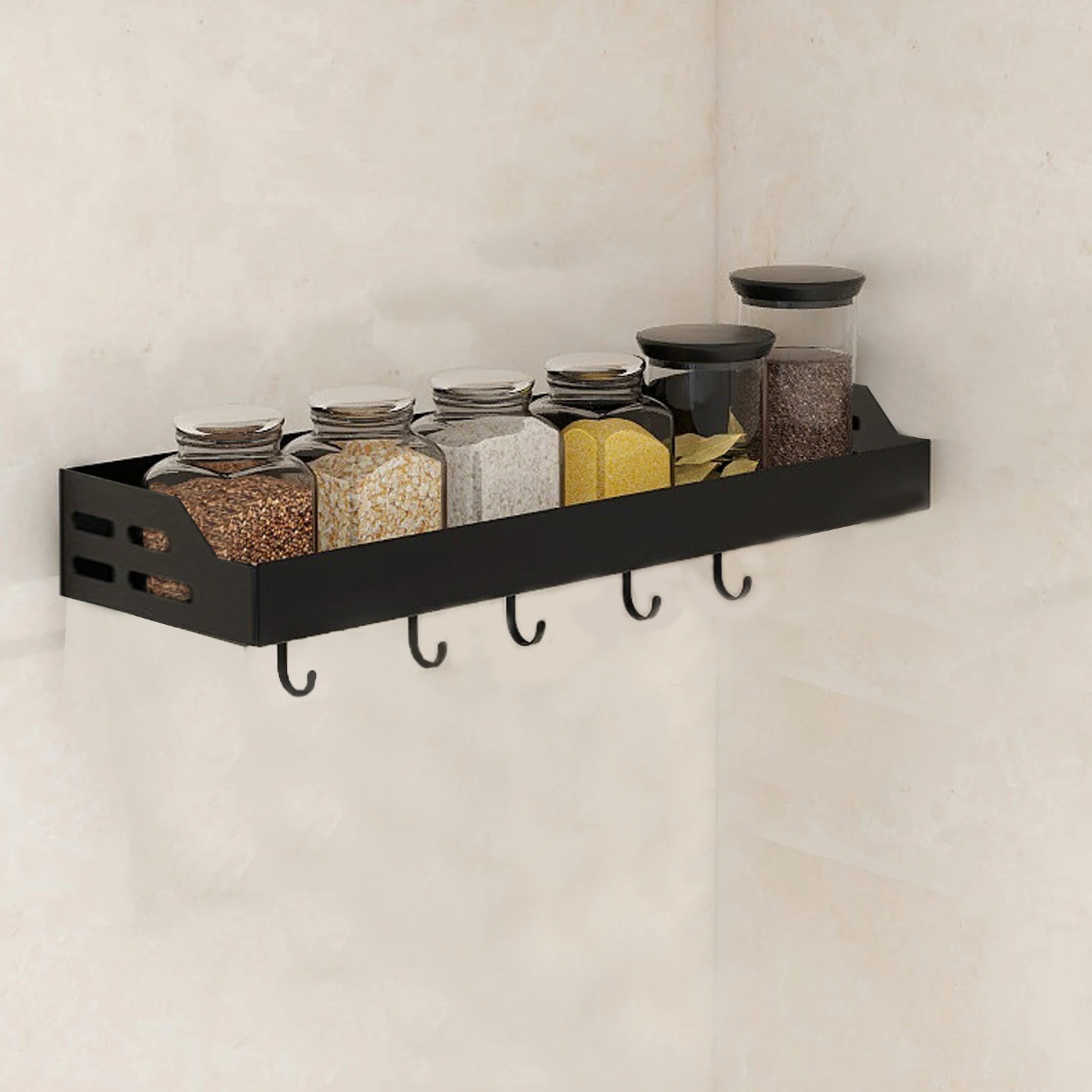 

Kitchen Storage Rack Jars and Bottles Organizer Seasoning Condiment Supplies Shelf Multi-Functional Kitchenware Storage Rack