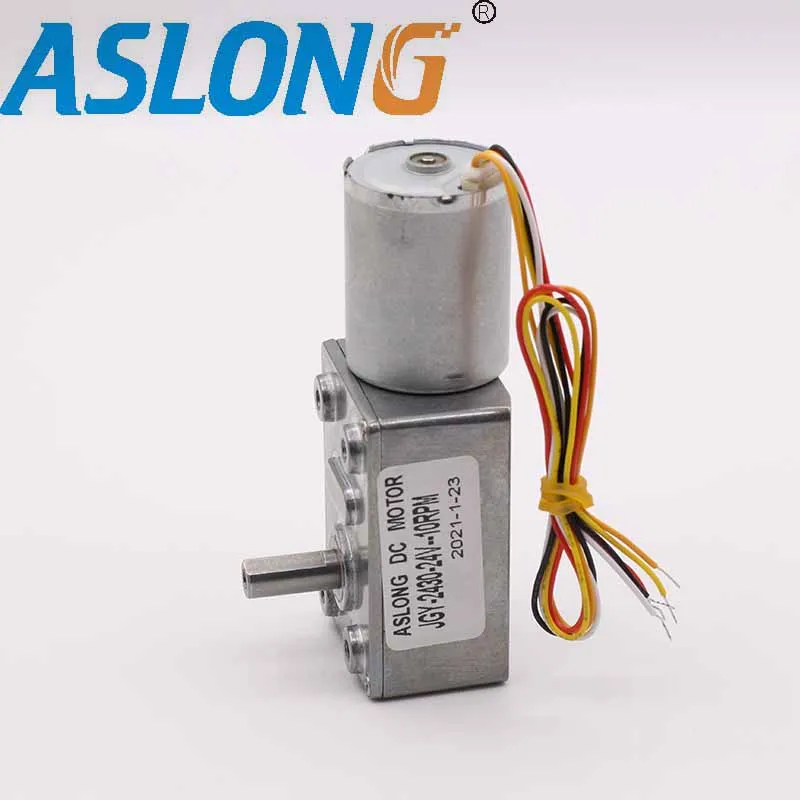 

Aslong 12v JGY-2430 Brushless worm gear motor 24V 2430 DC motor with metal gear reducer CCW/CW Speed governing and FG Signal