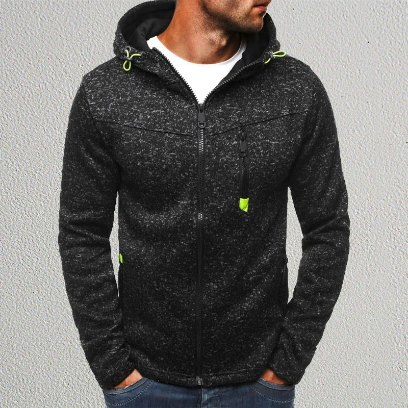 

New Men's Hooded Autumn Winter Jacket Men's Casual Sports Jacket Men's Zip Multicolor Jacket