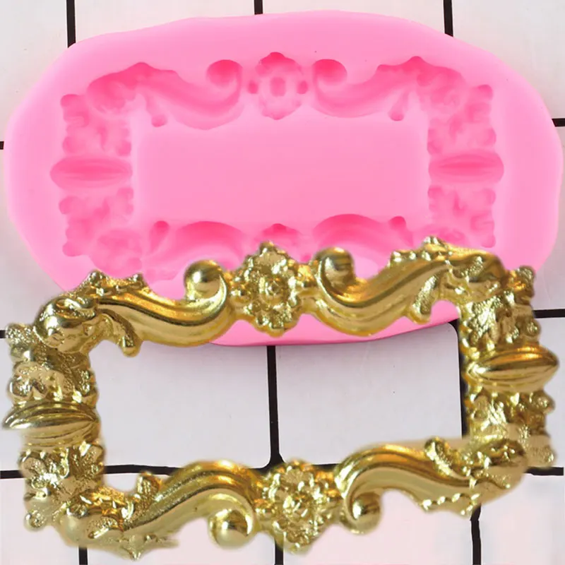

Зеркало в раме силиконовые формы инструменты для украшения тортов из мастики шоколад формы для мастики форма для изготовления конфет формы из полимерной глины