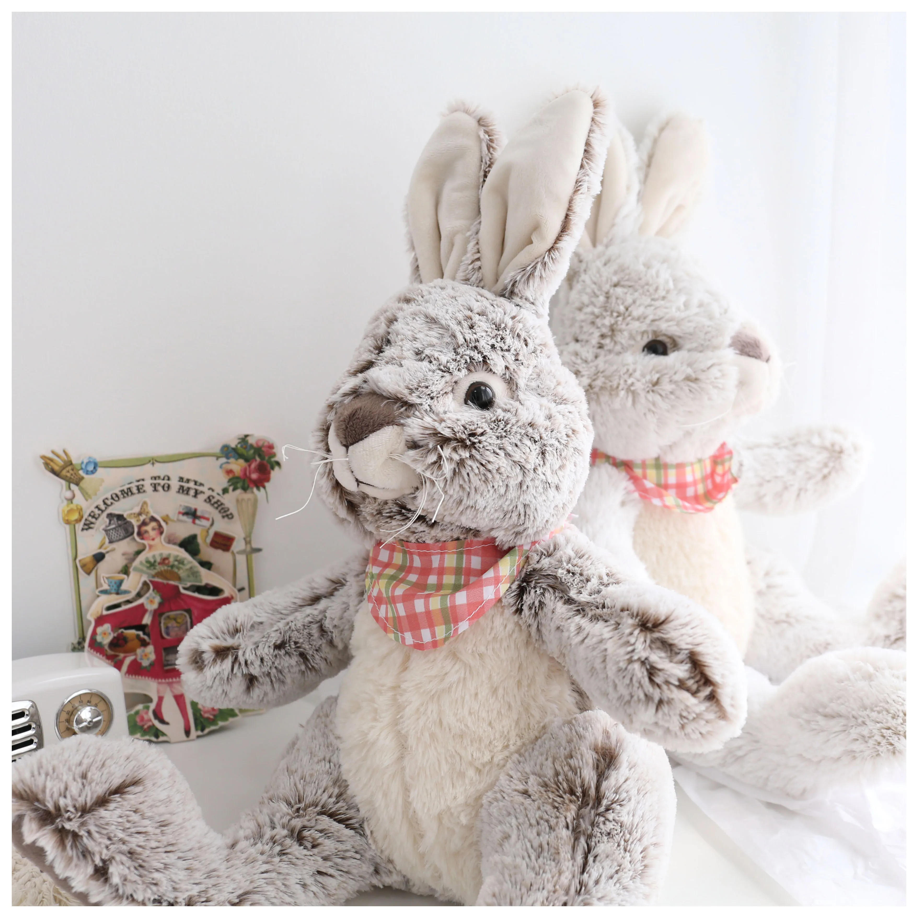 Пушистые плюшевые игрушки Ester Bunny прекрасный кролик из французской кантри мягкие
