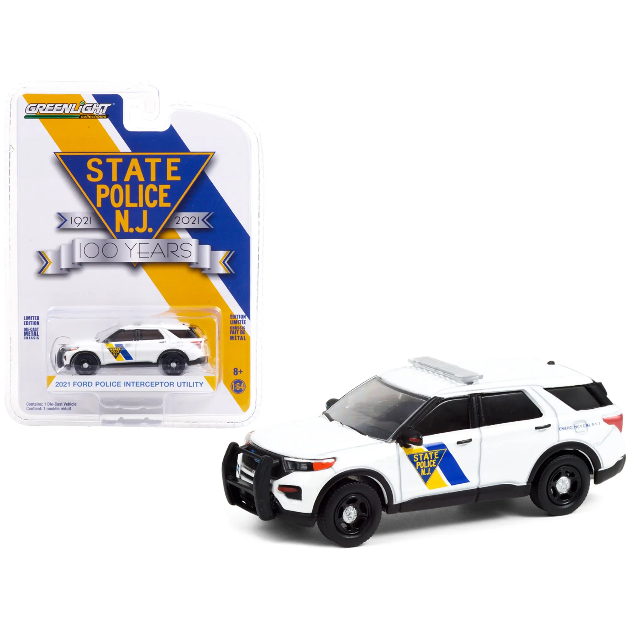 

Greenlight 1/64 Anniversary Collection Series 12- New Jersey State Police 100th Anniversary – 2021 Ford Police Interceptor Utili