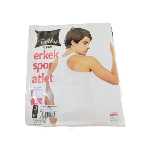 Майка спортивная мужская из хлопка белая черная в турецком стиле | Мужская одежда