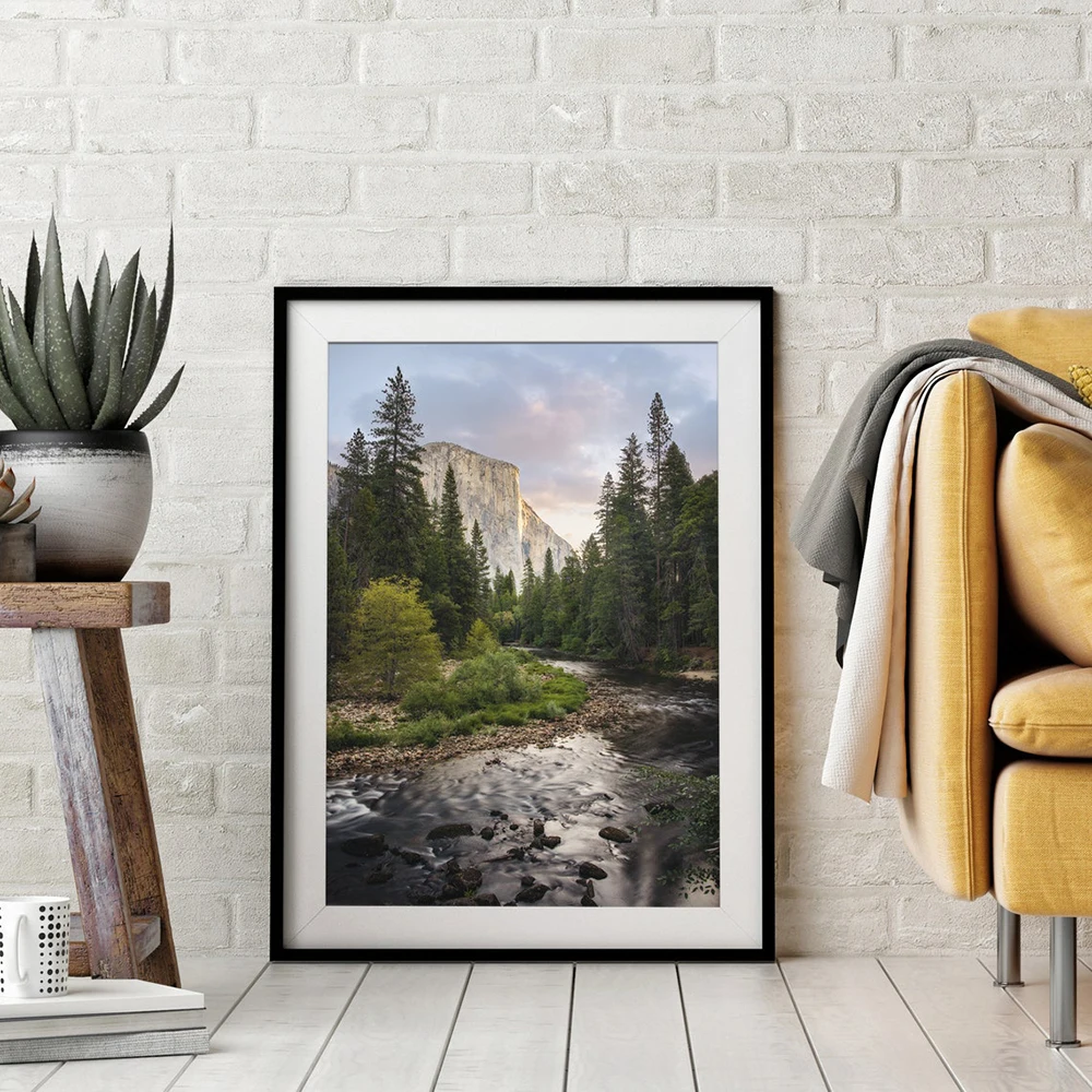 

El Capitan Yosemite Valley Art Print Beautiful National Park Canvas Painting Modern Art Mural Bedroom Home Decor Frameless
