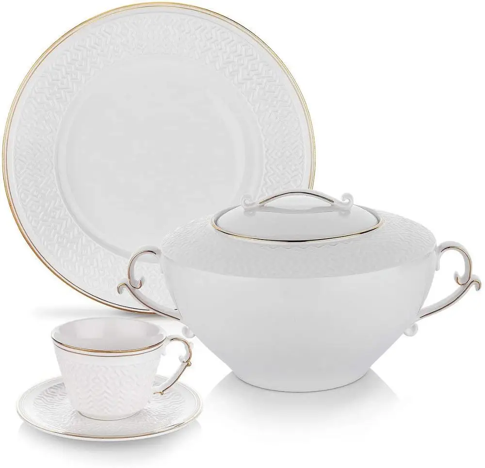 

Schafer Dantella Dinner Set - 85 Pieces - Gold