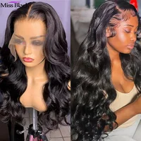 30 32 Inch Body Wave 13x4 HD Lace Front Human Hair Wigs Brazilian Frontal Wig 4x4 Lace Closure Water Wave Wig For Black Women